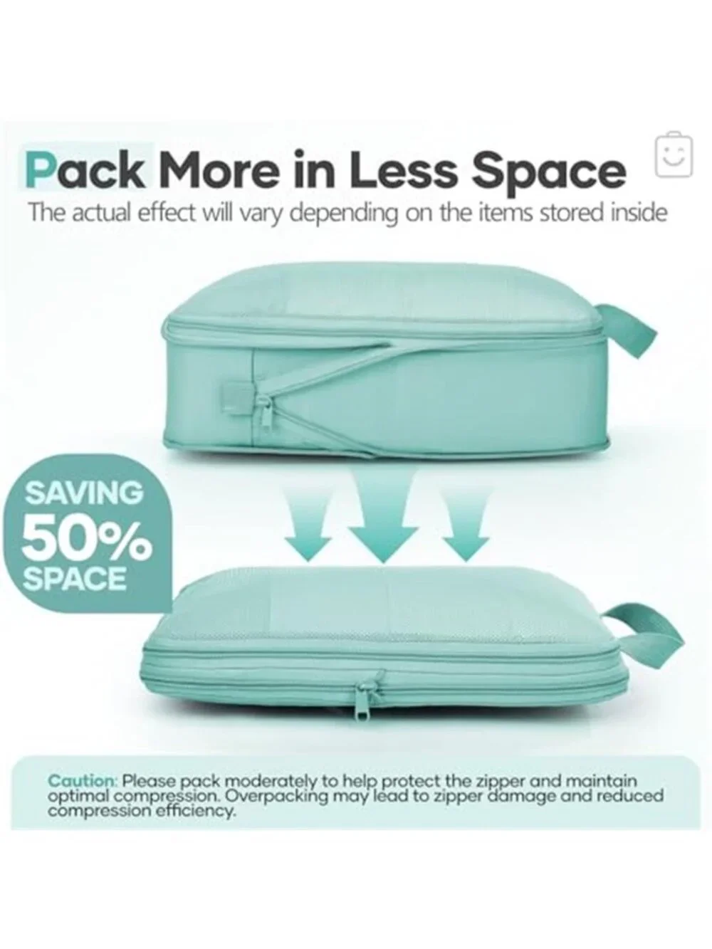 Compression Packing Cubes Travel Organizer Set Luggage Storage Bags 11Pc